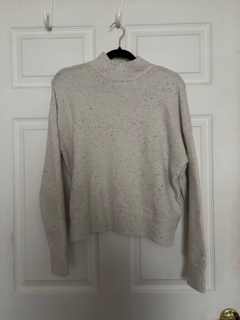 Jessica Simpson Cream Speckled Mock Neck Sweater